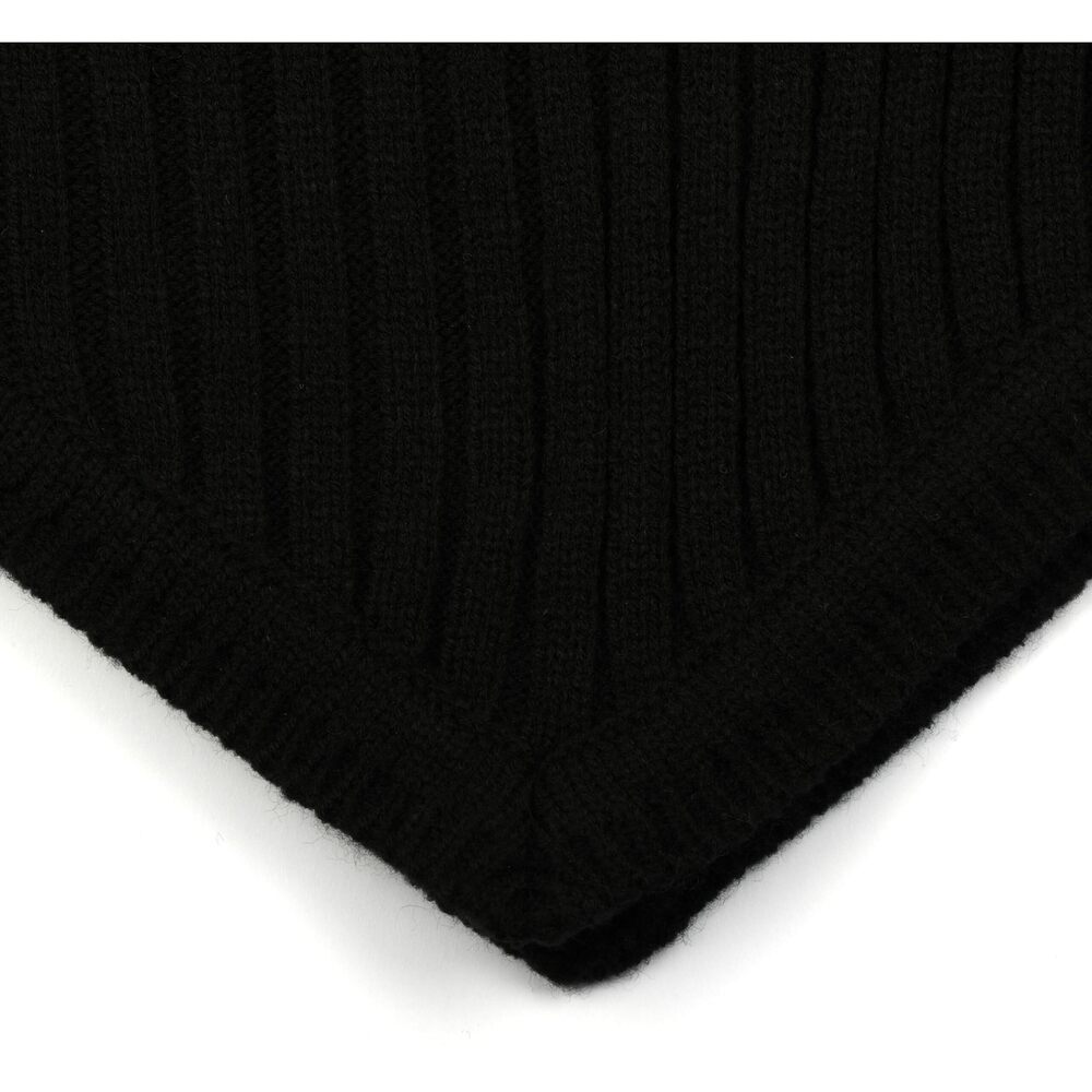 Michael Kors Women's Black Wide Rib Button Turtleneck Poncho One Size - Picture 2 of 7